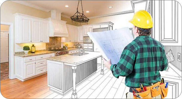 Contractor with plans